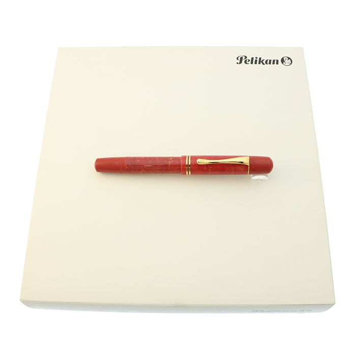 中古)Pelikan ペリカン 万年筆 M101N ブライトレッド EF（商品ID
