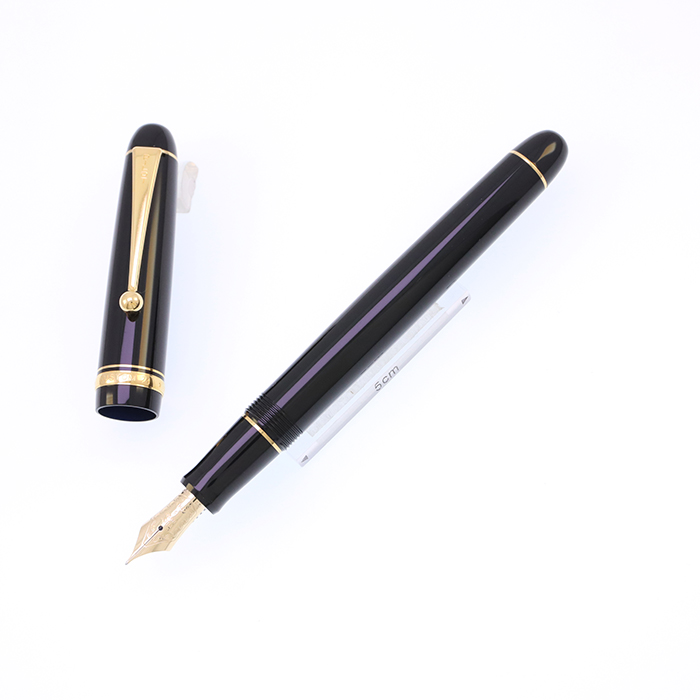 中古)PILOT パイロット 万年筆 カスタム74 ブラック 中細字（商品ID