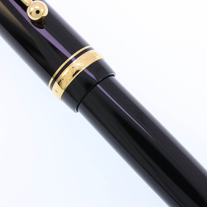中古)PILOT パイロット 万年筆 カスタム74 ブラック 中細字（商品ID