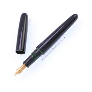 NAKAYA 中屋万年筆 万年筆 シガーモデル ポータブル 緑溜 軟中字 (胴軸ネジ総エボナイト) メイン