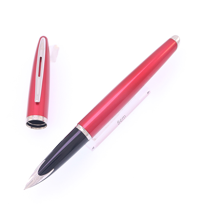 中古)WATERMAN ウォーターマン 万年筆 カレン グロッシー・レッドST EF
