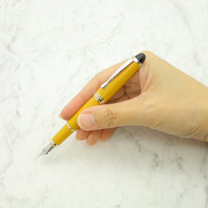 新品 廃盤 PILOT パイロット カスタム 98 万年筆 F ダークイエロー