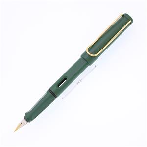 万年筆 趣味の文具箱 20周年記念限定 サファリ フィールドグリーン ゴールドクリップ 14K/F