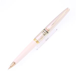 万年筆 レディ ショートタイプ ホワイト クローバー柄 14K/細字