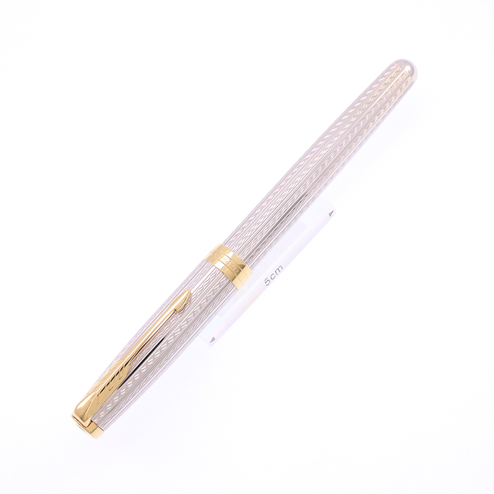 中古)PARKER パーカー 万年筆 ソネット プレミアム シルバーミストラル