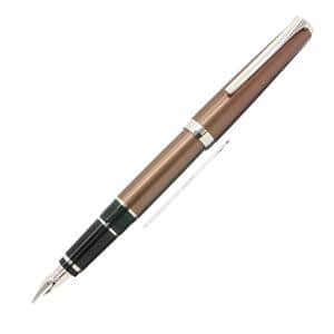 PILOT パイロット 万年筆 エラボー ブラウン 軟太字 (金属軸) メイン