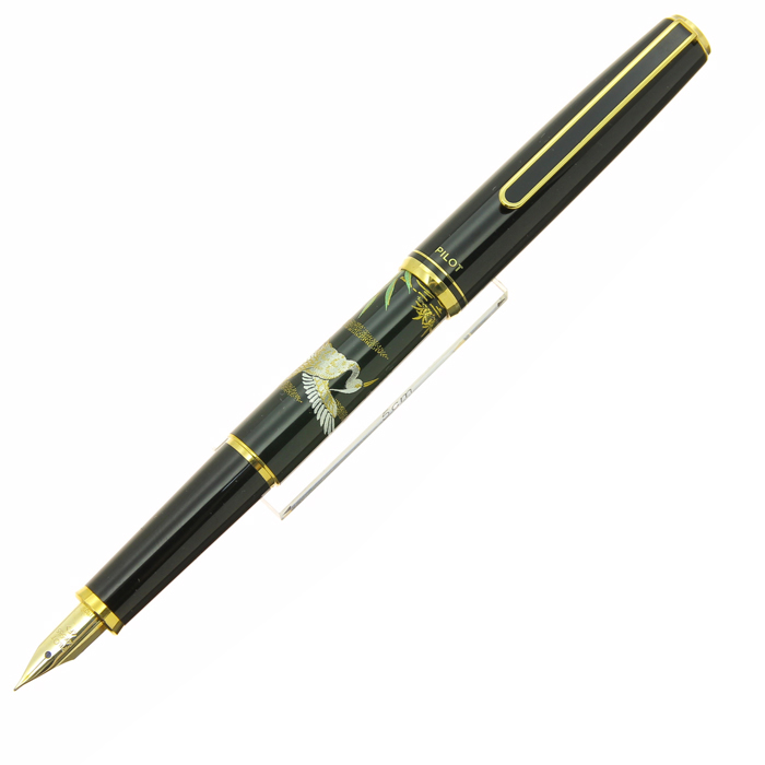 訳あり 【新品未使用】PILOT　パイロット　　　　蒔絵万年筆　漆　國光會 楽天市場】PILOT パイロット 万年筆 研出平蒔絵 双鶴 中字【中古