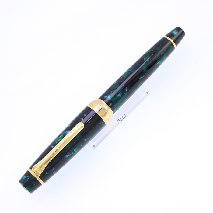SAILOR セーラー 万年筆モザイク グリーン 長刀研ぎ 中細字【中古-良品】 詳細ページ | 万年筆 ボールペンなど高級筆記具の販売・買取