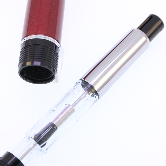 中古)PILOT パイロット 万年筆 エラボー レッド 軟極細字 (金属軸