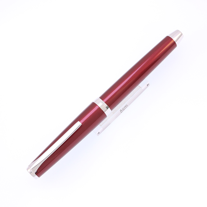 中古)PILOT パイロット 万年筆 エラボー レッド 軟極細字 (金属軸