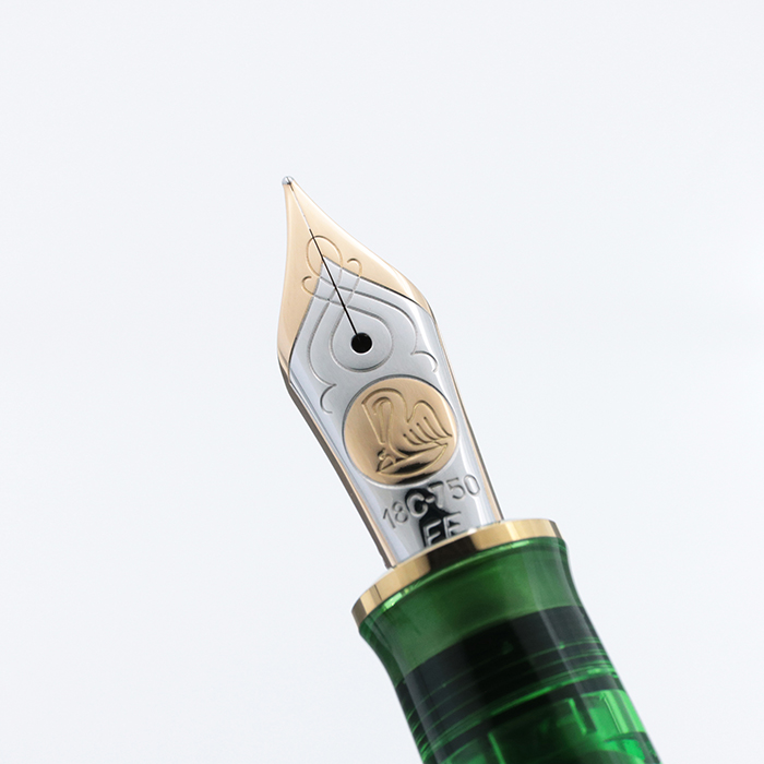 10-1　Pelikan 万年筆 スーべレーン M800 緑縞 F 18k Pelikan（筆記具） 万年筆 ペリカン スーベレーン M800 グリーン