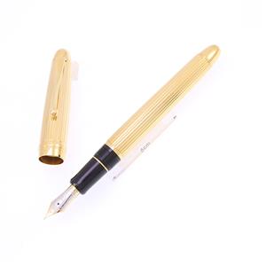 万年筆 カスタム748 ゴールドプレート ストライプ 細字