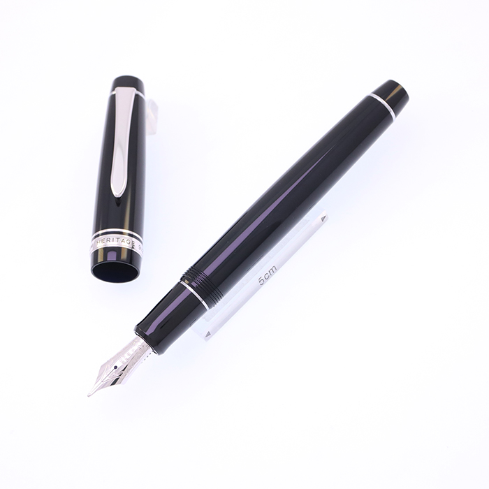 中古)PILOT パイロット 万年筆 カスタム ヘリテイジ912 ブラック 太字