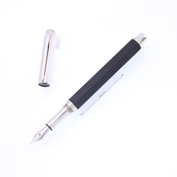 中古)CARAN d'ACHE カランダッシュ 万年筆 バリアス エボニー シルバー