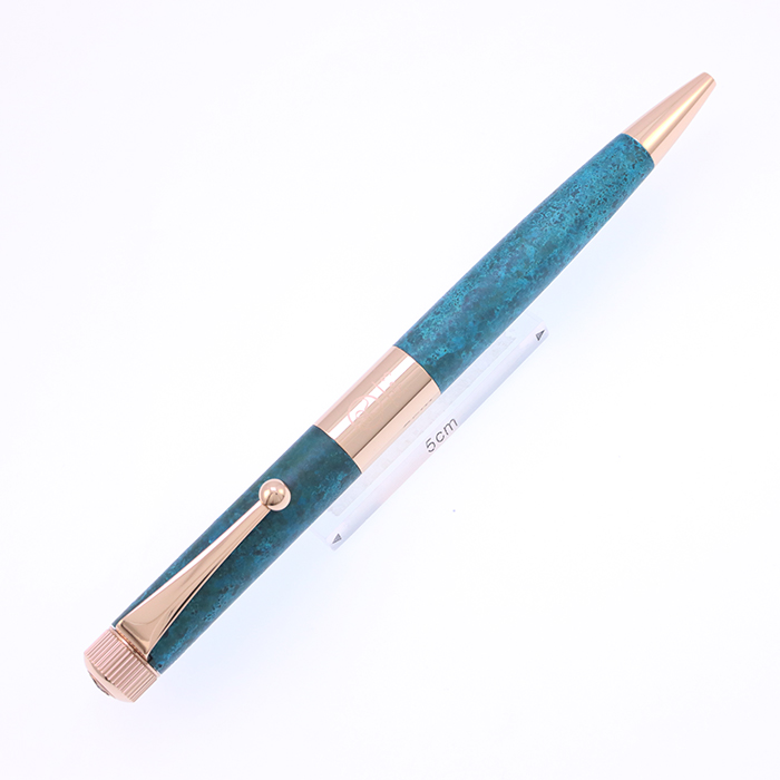 中古)ITO-YA 伊東屋 ボールペン ロメオ No.3 細軸 斑紋ガス青銅色