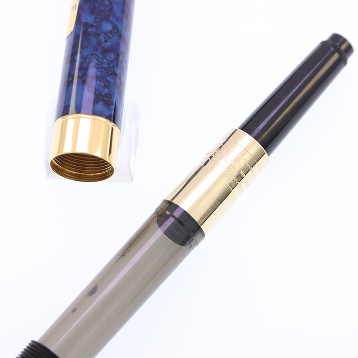 【未使用】montblanc ノブレス 万年筆 No.18140 ブルーマーブル Montblanc Noblesse Fountain Pen No.18140 Blue Marble New