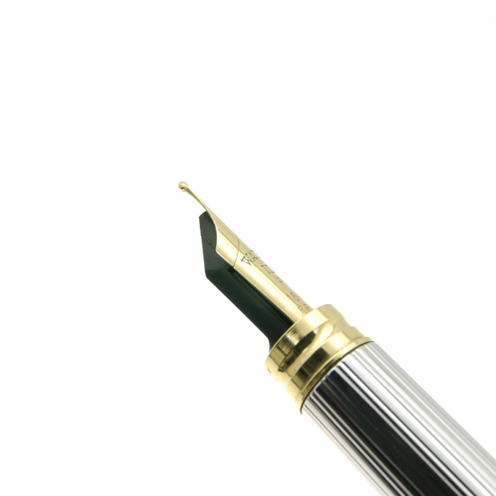美品】 ウォーターマン 万年筆 パリ 波柄 シルバー M字 中字 フランス製 WATERMAN（ウォーターマン） Refections of Paris エキスパート