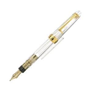 中古)SAILOR セーラー 万年筆 透明プロフィット21 金 長刀研ぎ クロス