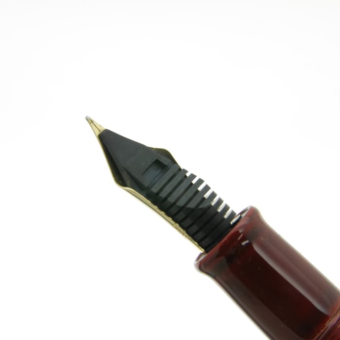 新品)NAKAYA 中屋万年筆 万年筆 シガー 十角 赤溜 軟細字（商品ID