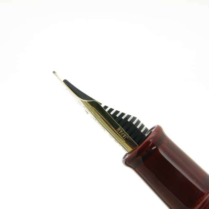 新品)NAKAYA 中屋万年筆 万年筆 シガー 十角 赤溜 軟細字（商品ID