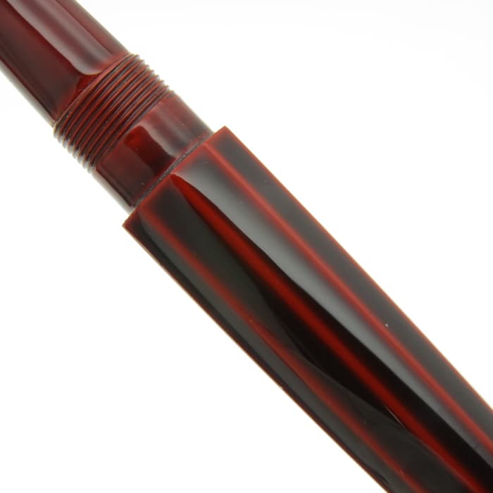 新品)NAKAYA 中屋万年筆 万年筆 シガー 十角 赤溜 軟細字（商品ID