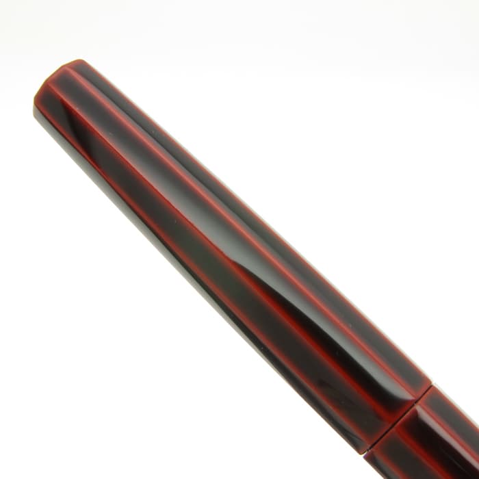 新品)NAKAYA 中屋万年筆 万年筆 シガー 十角 赤溜 軟細字（商品ID