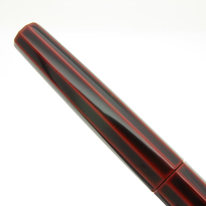 新品)NAKAYA 中屋万年筆 万年筆 シガー 十角 赤溜 軟細字（商品ID