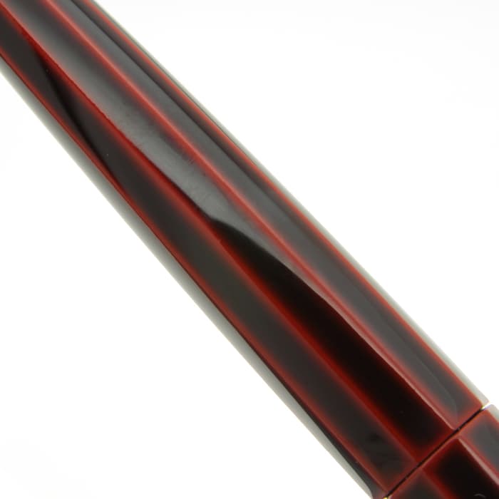 新品)NAKAYA 中屋万年筆 万年筆 シガー 十角 赤溜 軟細字（商品ID