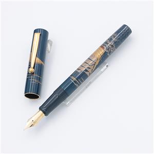 PILOT パイロット 万年筆 万年筆 創立100周年記念万年筆 蒔絵 青漆 「富士と明治丸」 中字 メイン