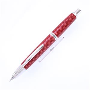 PILOT パイロット 万年筆 キャップレス 絣 朱 細字 メイン