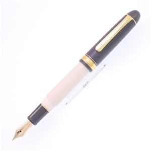 万年筆 ナガサワオリジナル #3776 センチュリー シルエット グレー×アイボリー 中字