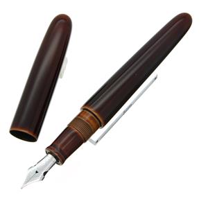 NAKAYA 中屋万年筆 万年筆 シガーモデル ポータブル 鴇溜 特軟太字 (ロジウムペン先/首軸ネジ金属) メイン