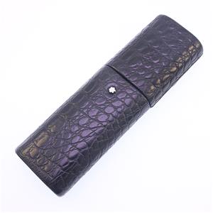 ペンケース フローレンス クロコダイルスタイル ブラック 2本用