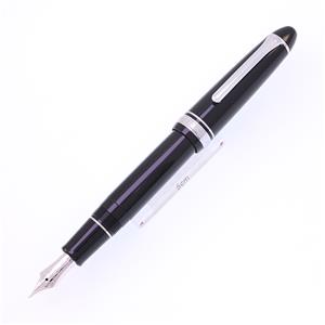 万年筆 プロフィット21 銀 ブラック 長刀研ぎ 中細字