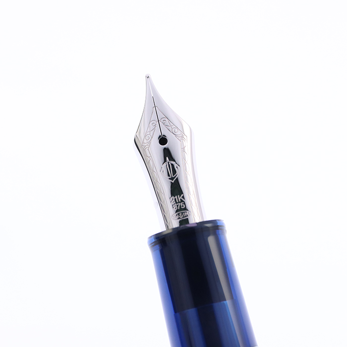 SAILOR 万年筆　21K H-M ブルー　　　セーラー 新品)SAILOR セーラー 万年筆 VEILIO ヴェイリオ ブルー ズーム（商品