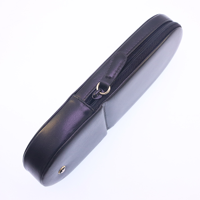 中古)MONTBLANC モンブラン ペンケース ジップタイプ ブラック 3本用