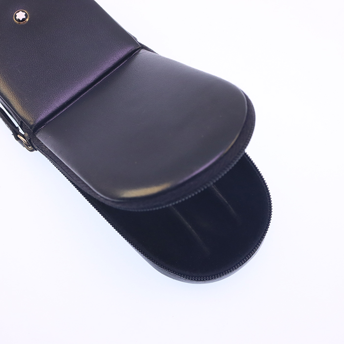 中古)MONTBLANC モンブラン ペンケース ジップタイプ ブラック 3本用