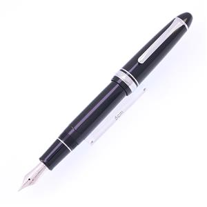 万年筆 プロフィット21 銀 ブラック 長刀研ぎ 中字