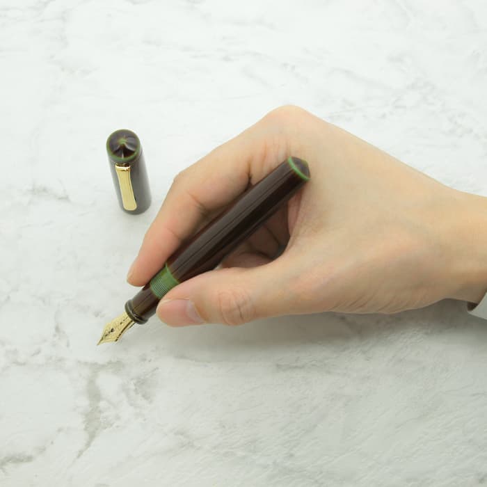 新品)NAKAYA 中屋万年筆 万年筆 ライター ピッコロ 碧溜 極細字（商品