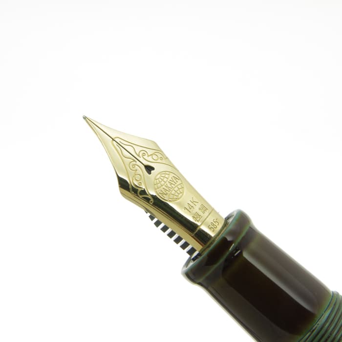 新品)NAKAYA 中屋万年筆 万年筆 ライター ピッコロ 碧溜 極細字（商品