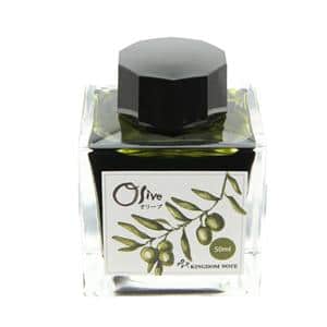 SAILOR セーラー ボトルインク キングダムノート別注 世界緑紀行 地中海 オリーブ 角瓶 50ml メイン