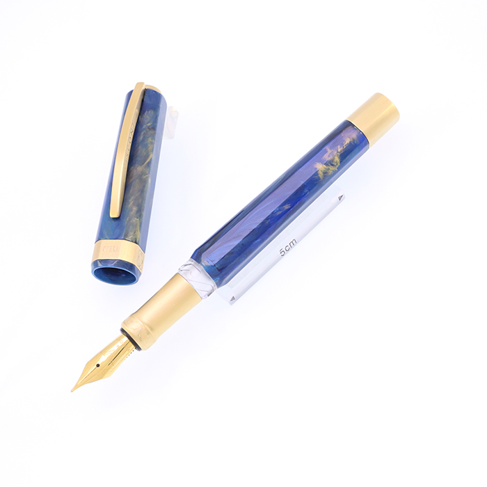 新品)VISCONTI ビスコンティ 万年筆 オペラ ゴールド ブルー M（商品ID