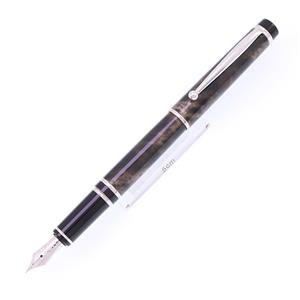 万年筆 グランセ ブラック&グレー シルバートリム 細字