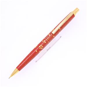 メカニカルペンシル デラックス 研出平蒔絵 桜吹雪 朱 0.5mm
