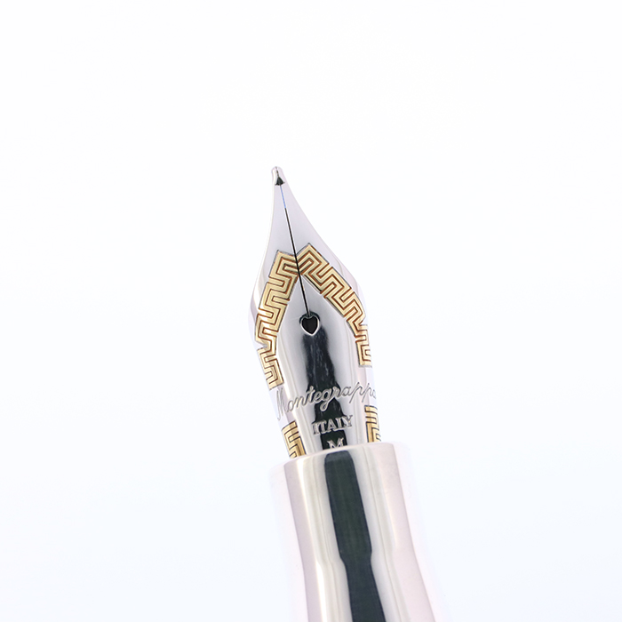 Montegrappa　万年筆　ミヤ　シルバー　モンテグラッパ 中古)Montegrappa モンテグラッパ 万年筆 ミヤ ミッドナイトブルー M