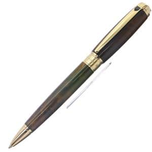 S.T.Dupont エス・テー・デュポン ボールペン ラインD L アトリエコレクション ダークブラウンナチュラルラッカー/イエローゴールド メイン