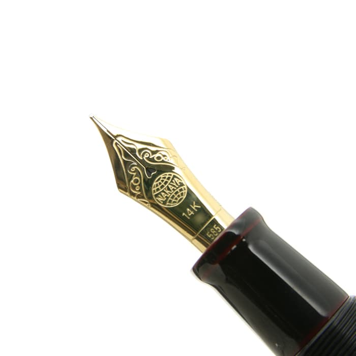 新品)NAKAYA 中屋万年筆 万年筆 シガー ポータブル 黒溜 中字（商品ID