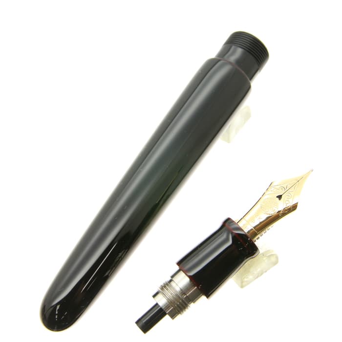 新品)NAKAYA 中屋万年筆 万年筆 シガー ポータブル 黒溜 中字（商品ID