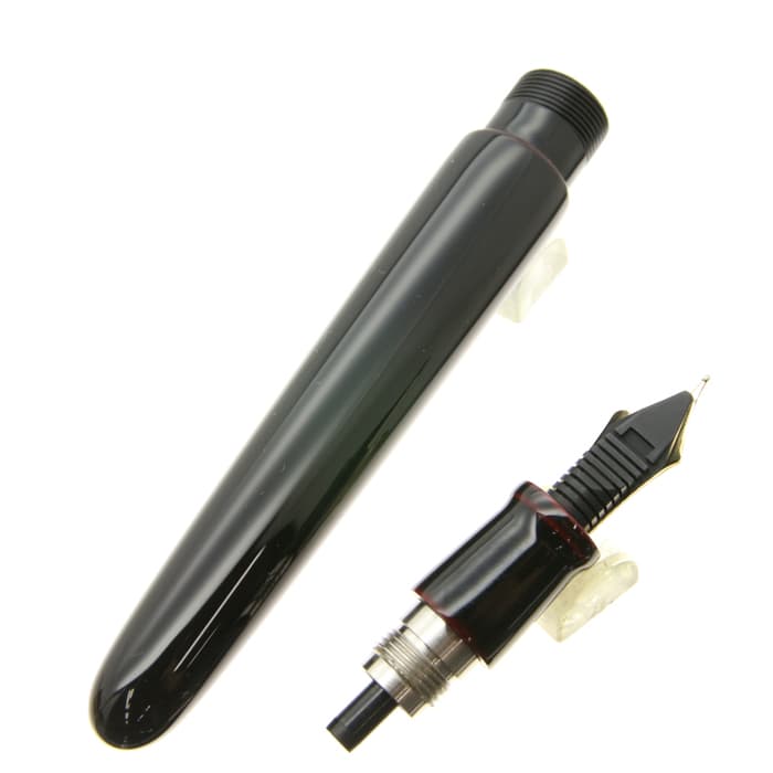 新品)NAKAYA 中屋万年筆 万年筆 シガー ポータブル 黒溜 中字（商品ID