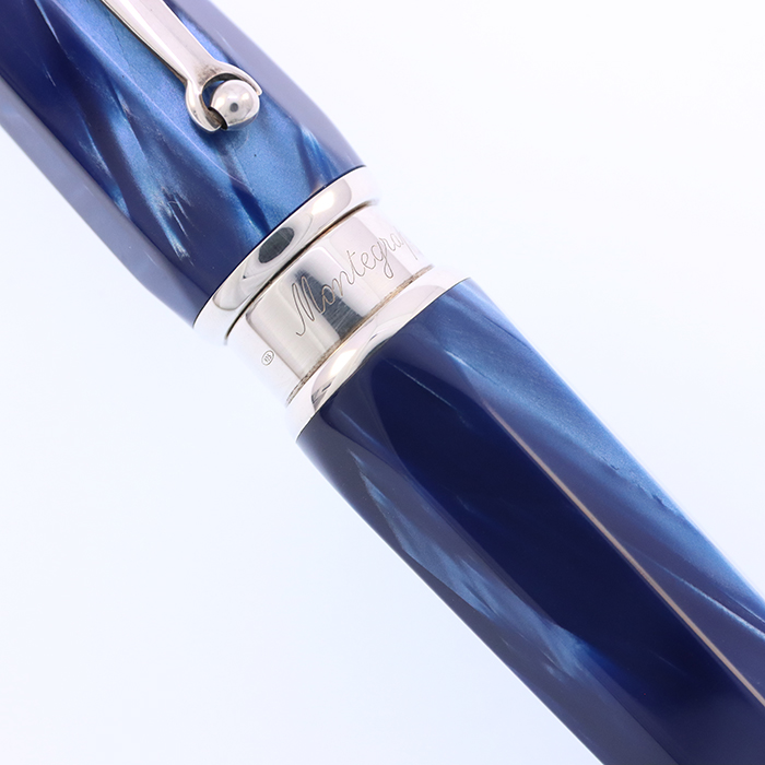 中古)Montegrappa モンテグラッパ 万年筆 エンブレマ ブルー F（商品ID
